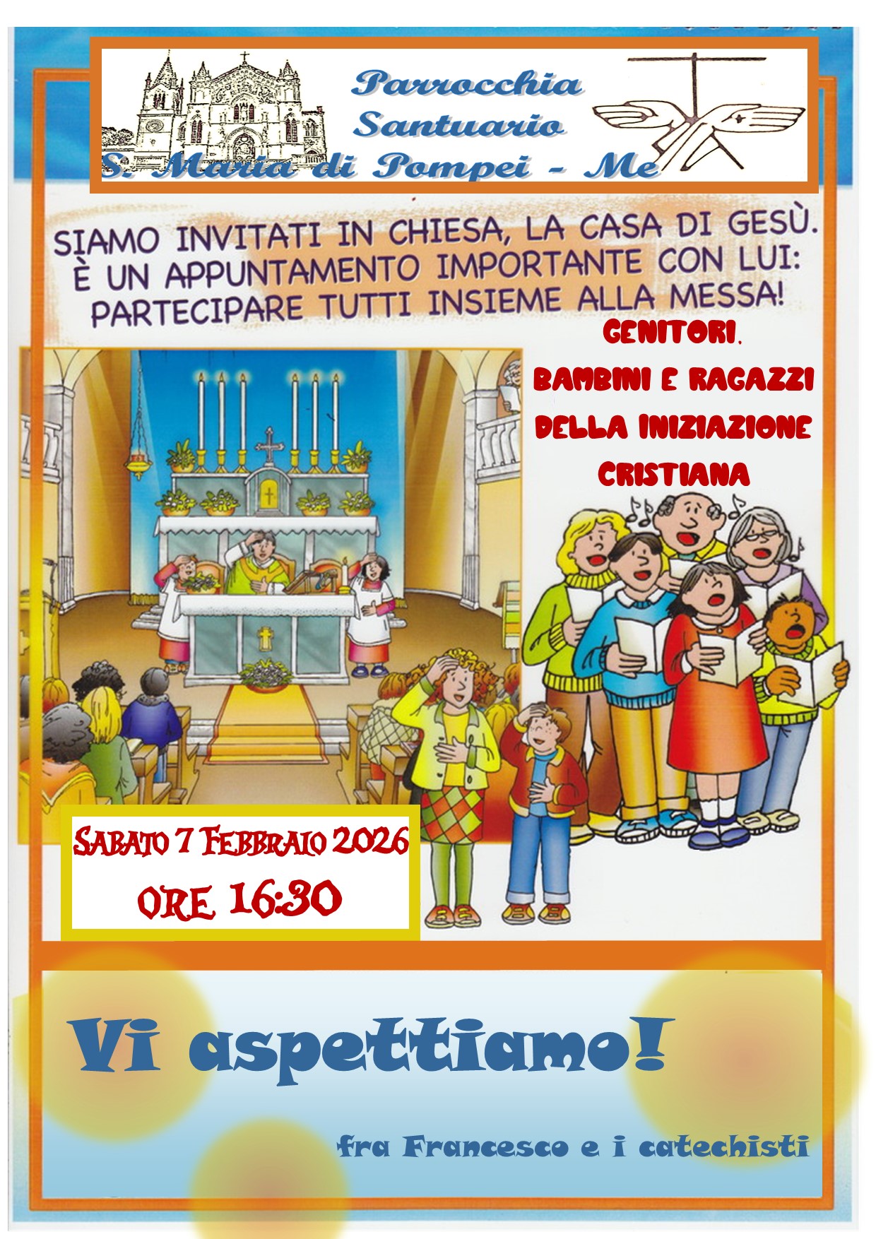 Celebrazione Eucaristica con tutte le famiglie dei fanciulli e dei ragazzi della I. C.